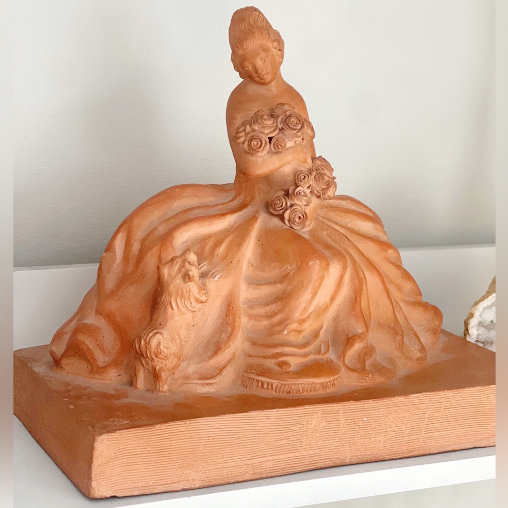 19th Century Antique Hand Made "Louis XVI Style Woman Sculpture”